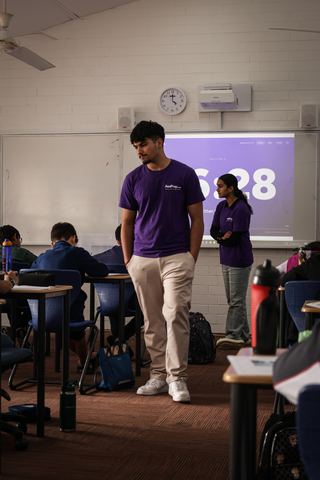 Supervisors at the front of the room
