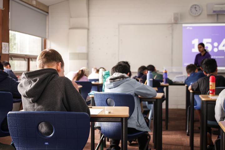 The timer on the classroom screen
