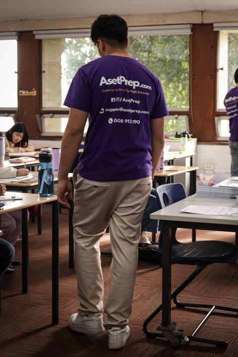An AsetPrep supervisor on the exam floor